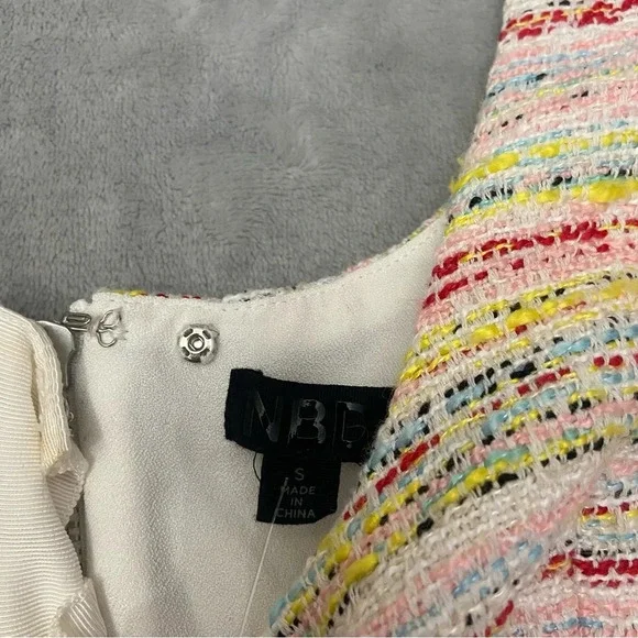 NBD Shawna Tweed Crop Top & Blair Mini Skirt Set in Pastel 27014 - Picture 7 of 12